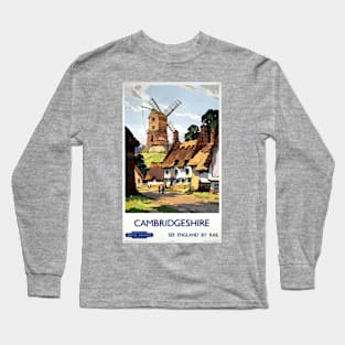 Vintage Travel Poster - Cambridgeshire Long Sleeve T-Shirt